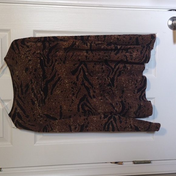 Animal print top by Chico's size 3 - Picture 2 of 3